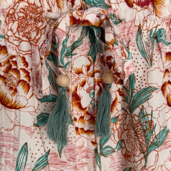 World Market Womens Pajama Pants L XL Floral Boho Cottage Wide Leg Loungewear - Picture 2 of 11